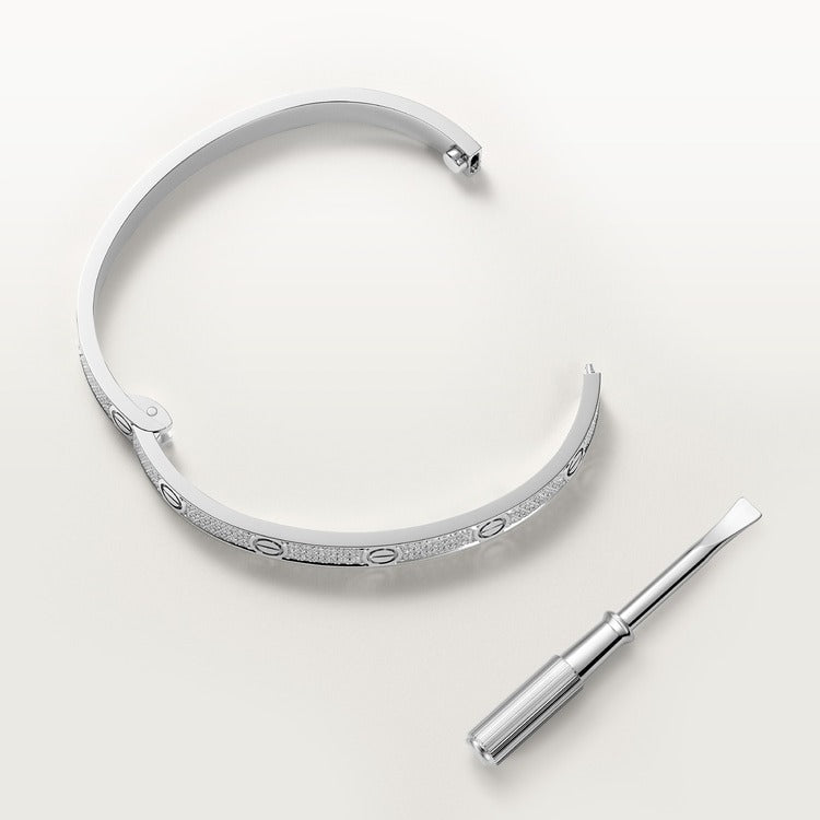 LOVE Bracelet – Classic Model, Paved, 925 Sterling Silver