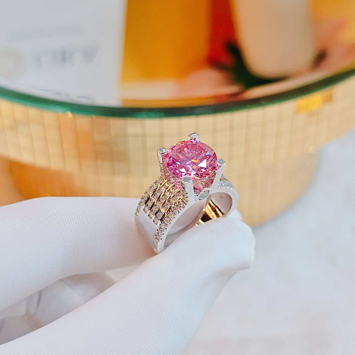 Luxury 3.5ct Moissanite Sterling Silver Ring