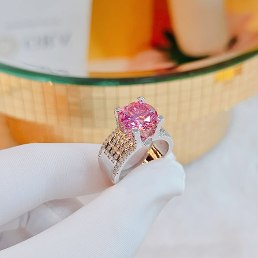 Luxury 3.5ct Moissanite Sterling Silver Ring