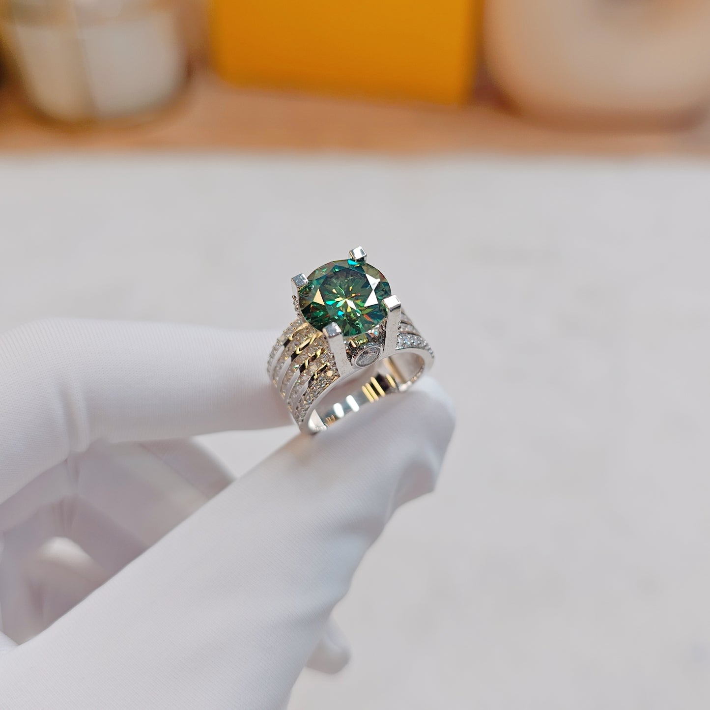 Luxury 3.5ct Moissanite Sterling Silver Ring