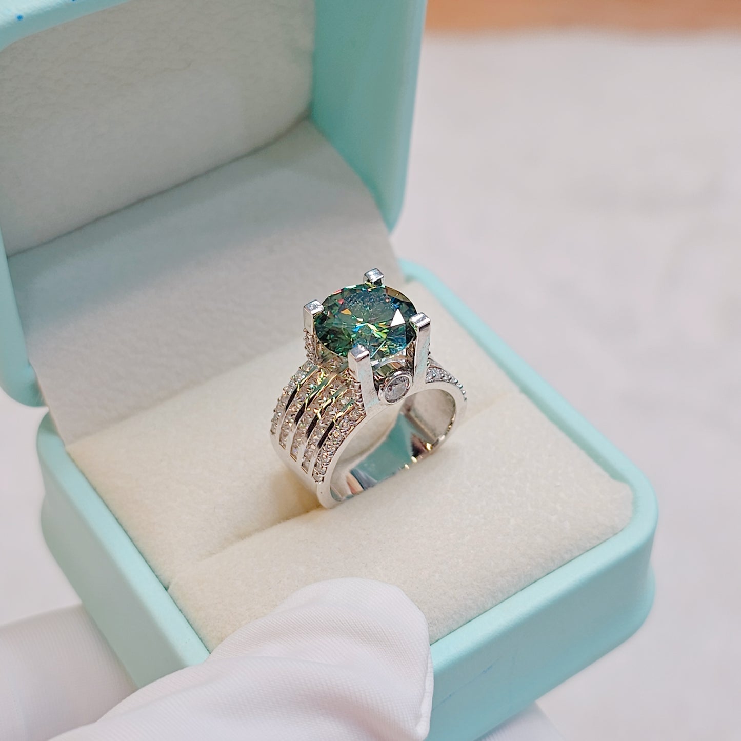 Luxury 3.5ct Moissanite Sterling Silver Ring