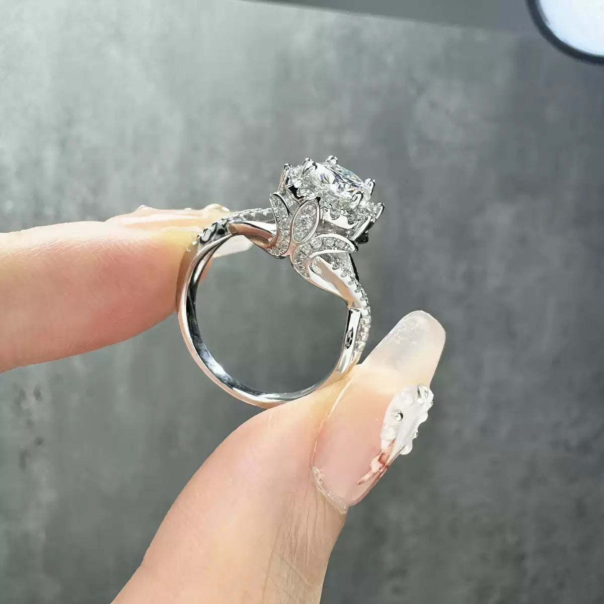 5ct Moissanite Ring for Women in S925 Silver