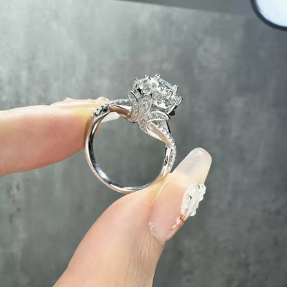 5ct Moissanite Ring for Women in S925 Silver