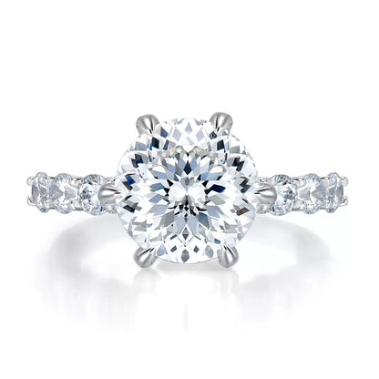 GRA Certified Moissanite Ring for Women in S925 Silver