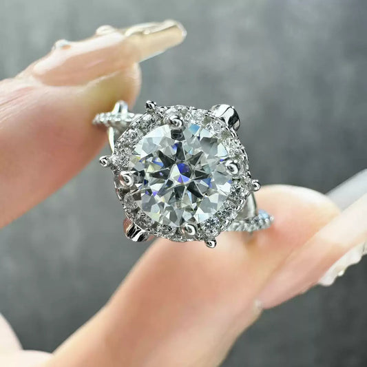 5ct Moissanite Ring for Women in S925 Silver