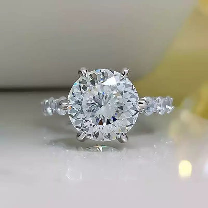 GRA Certified Moissanite Ring for Women in S925 Silver