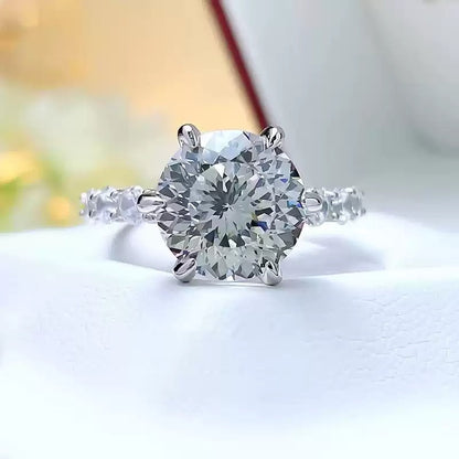 GRA Certified Moissanite Ring for Women in S925 Silver