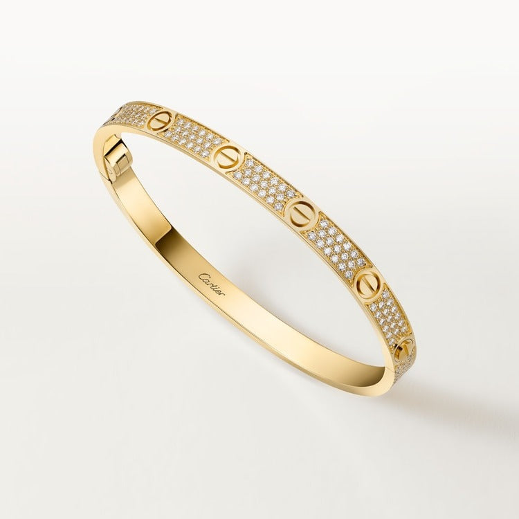 LOVE Bracelet – Classic Paved, 18K Gold Plated S925 Silver