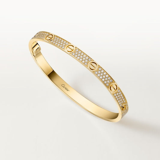 LOVE Bracelet – Classic Paved, 18K Gold Plated S925 Silver