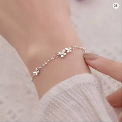 Elegant Butterfly Bracelet in S925 Silver
