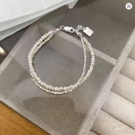 Double Layer Pearl Bracelet for Women