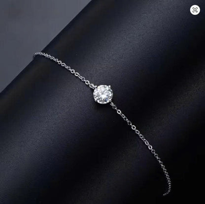 Elegant 1 Carat Moissanite Bracelet in S925 Silver