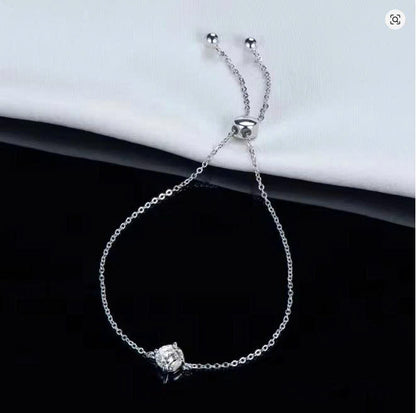 Elegant 1 Carat Moissanite Bracelet in S925 Silver