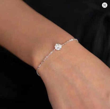 Elegant 1 Carat Moissanite Bracelet in S925 Silver