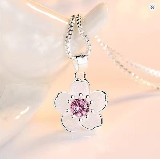 Peach Blossom Necklace in S925 Silver