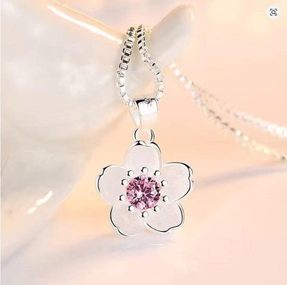 Peach Blossom Necklace in S925 Silver