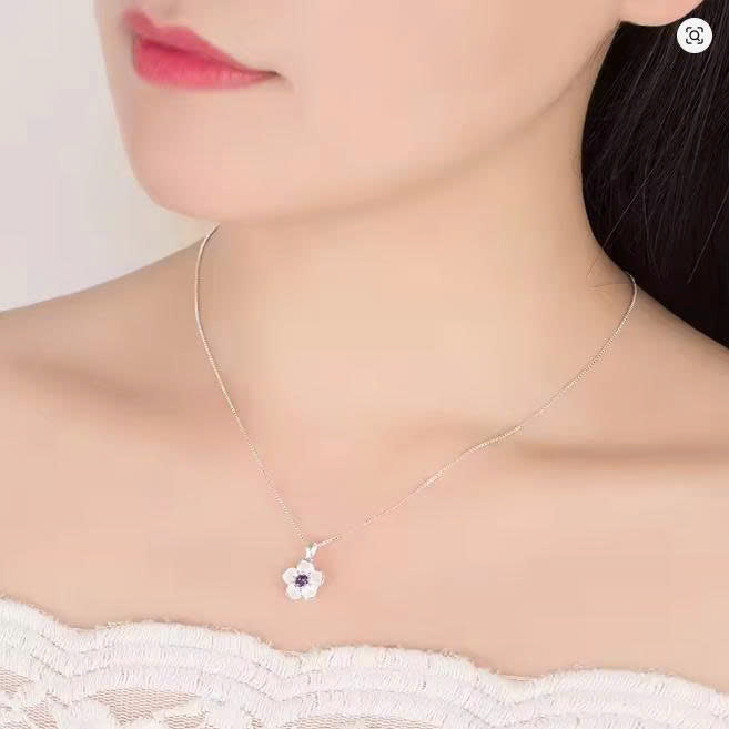 Peach Blossom Necklace in S925 Silver