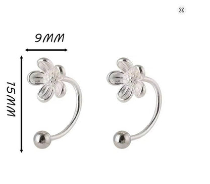 Flower Stud Earrings for Women in S925