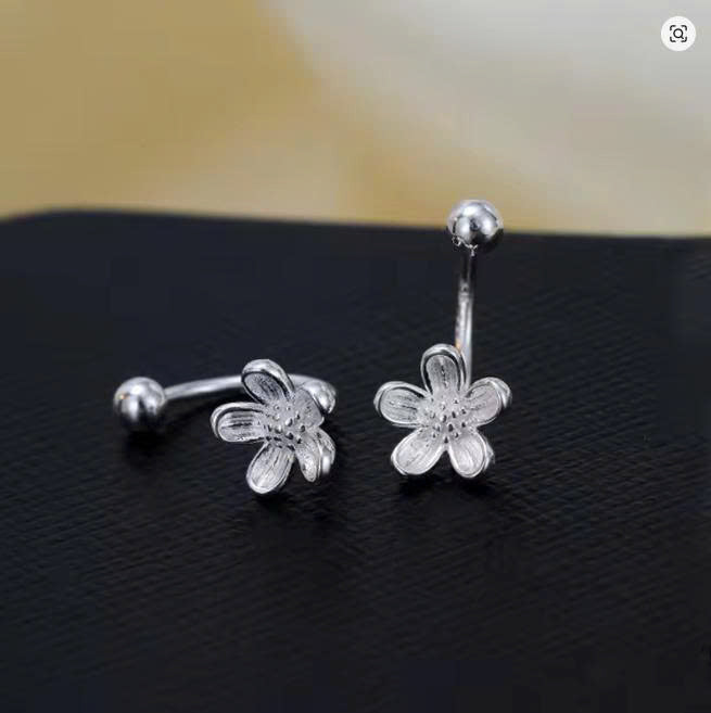 Flower Stud Earrings for Women in S925