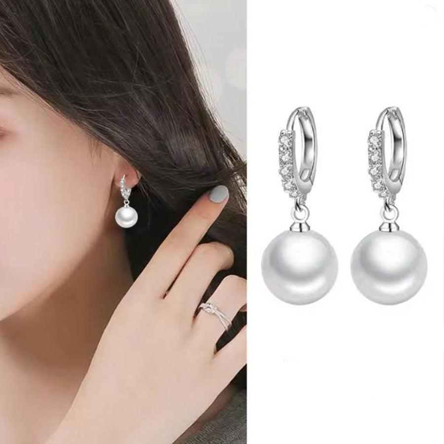 Classic Pearl Earrings – S925 Silver