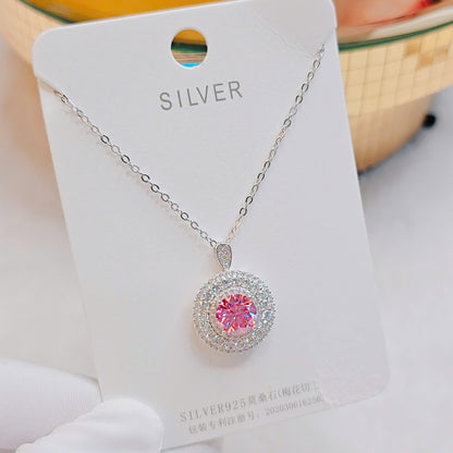 2 Carat Moissanite Pendant Necklace in S925 Silver