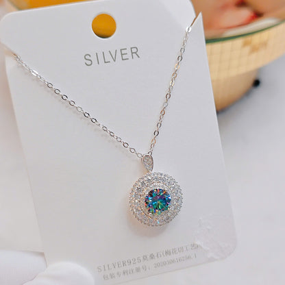 2 Carat Moissanite Pendant Necklace in S925 Silver