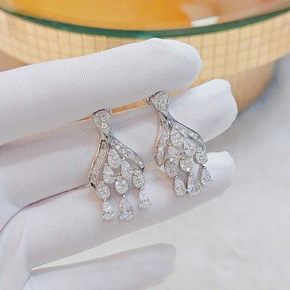 Party-Ready Silver Drop Earrings for Women