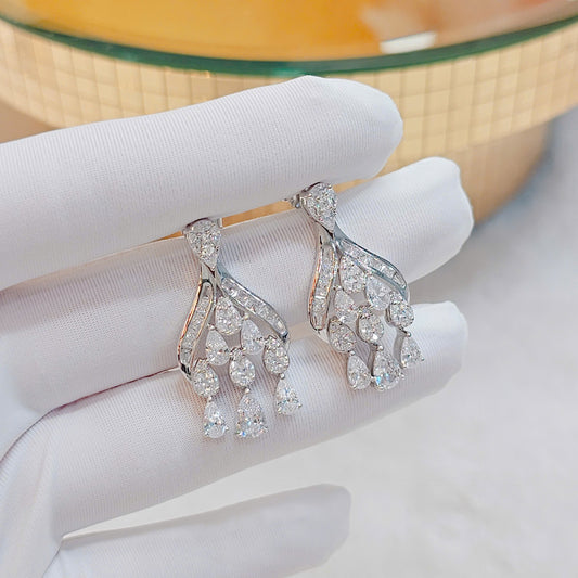 Party-Ready Silver Drop Earrings for Women