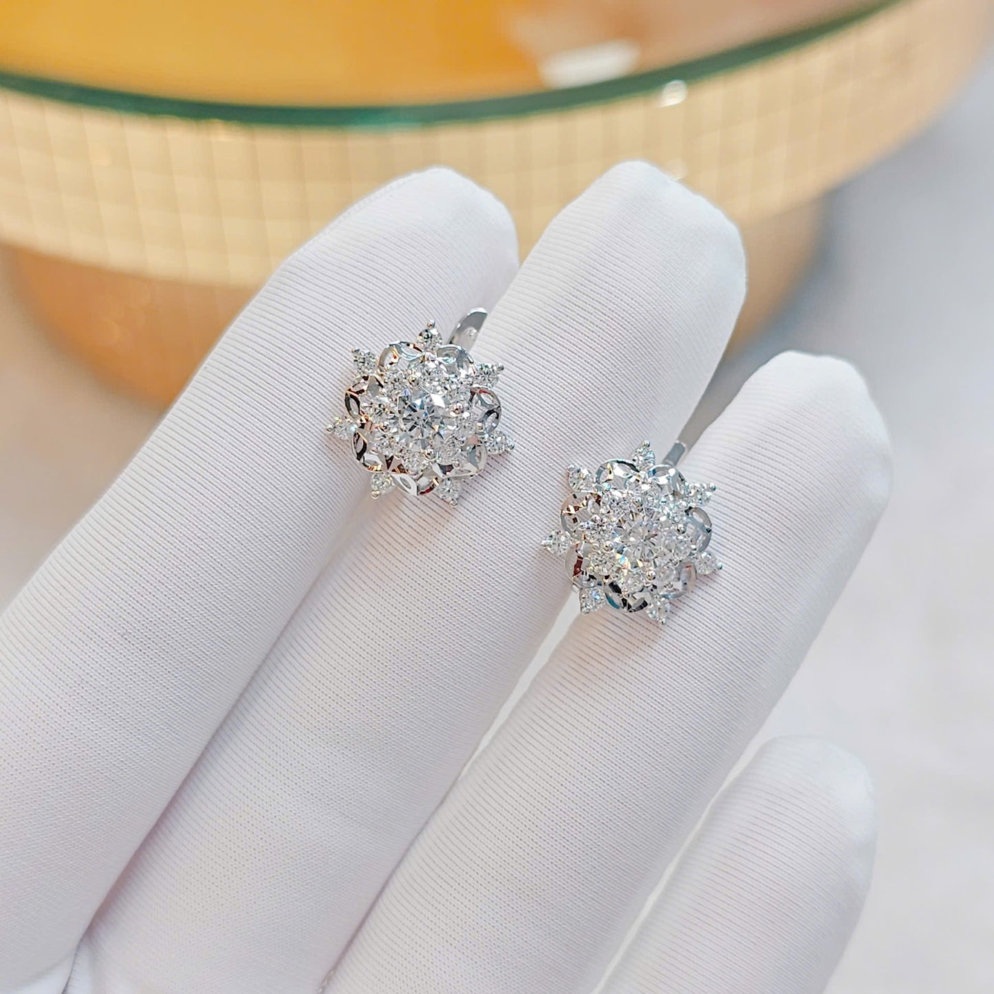 Classic Italian Silver Lock Hoop Earrings