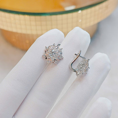 Classic Italian Silver Lock Hoop Earrings