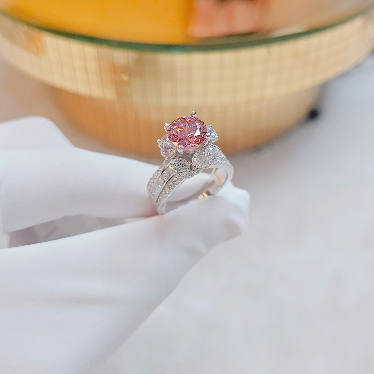 Luxury Italian Silver 2ct Sapphire Ring