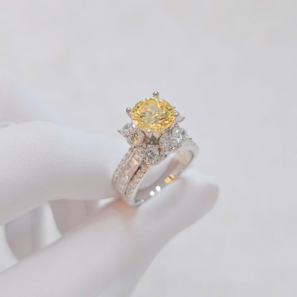 Luxury Italian Silver 2ct Sapphire Ring