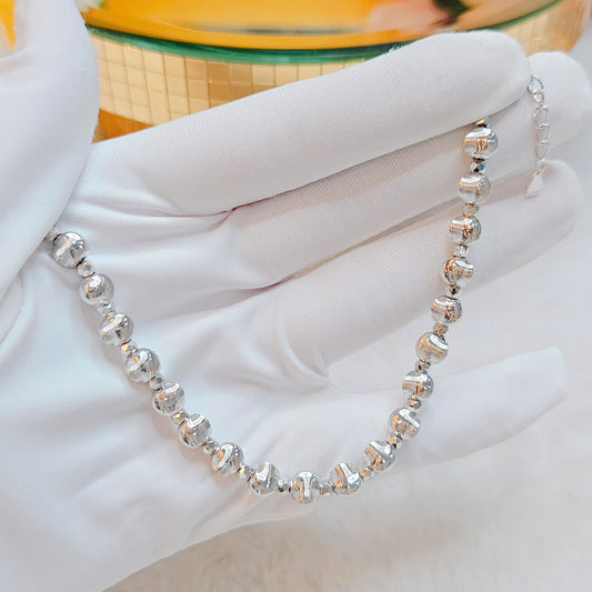 Elegant Italian Silver 925 Sparkling Faceted Bracelet