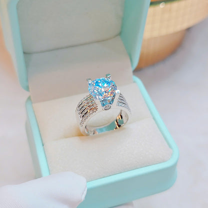 Luxury 3.5ct Moissanite Sterling Silver Ring