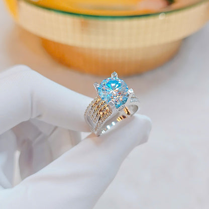 Luxury 3.5ct Moissanite Sterling Silver Ring