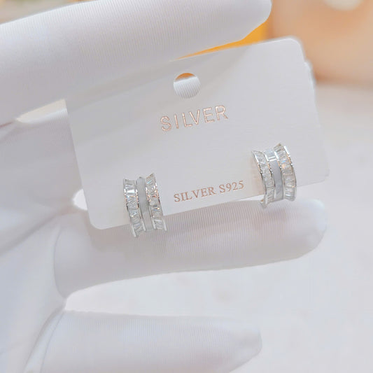 Italian Silver Earrings with Elegant Design